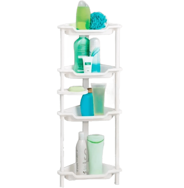 Mueble Repisero Esquinero para Baño con 4 Repisas