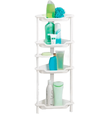 Mueble Repisero Esquinero para Baño con 4 Repisas